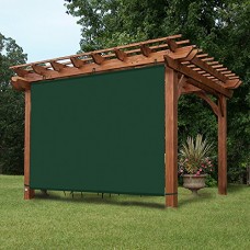 EZ2hang Waterproof 4x6ft Dark Green Alternative solution for Roller Shade,Exterior Privacy Side Shade Panel for Pergola, Patio,&nbsp;   